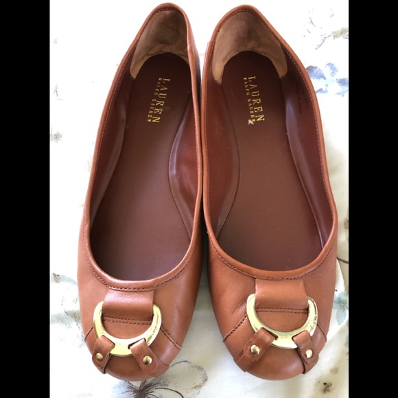 Lauren Ralph Lauren Shoes - LRL camel round toe flats.